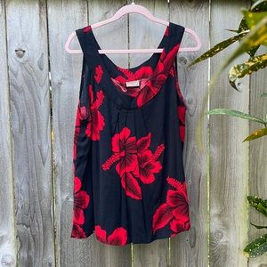 Women’s Sleeveless Aloha Print Top XL